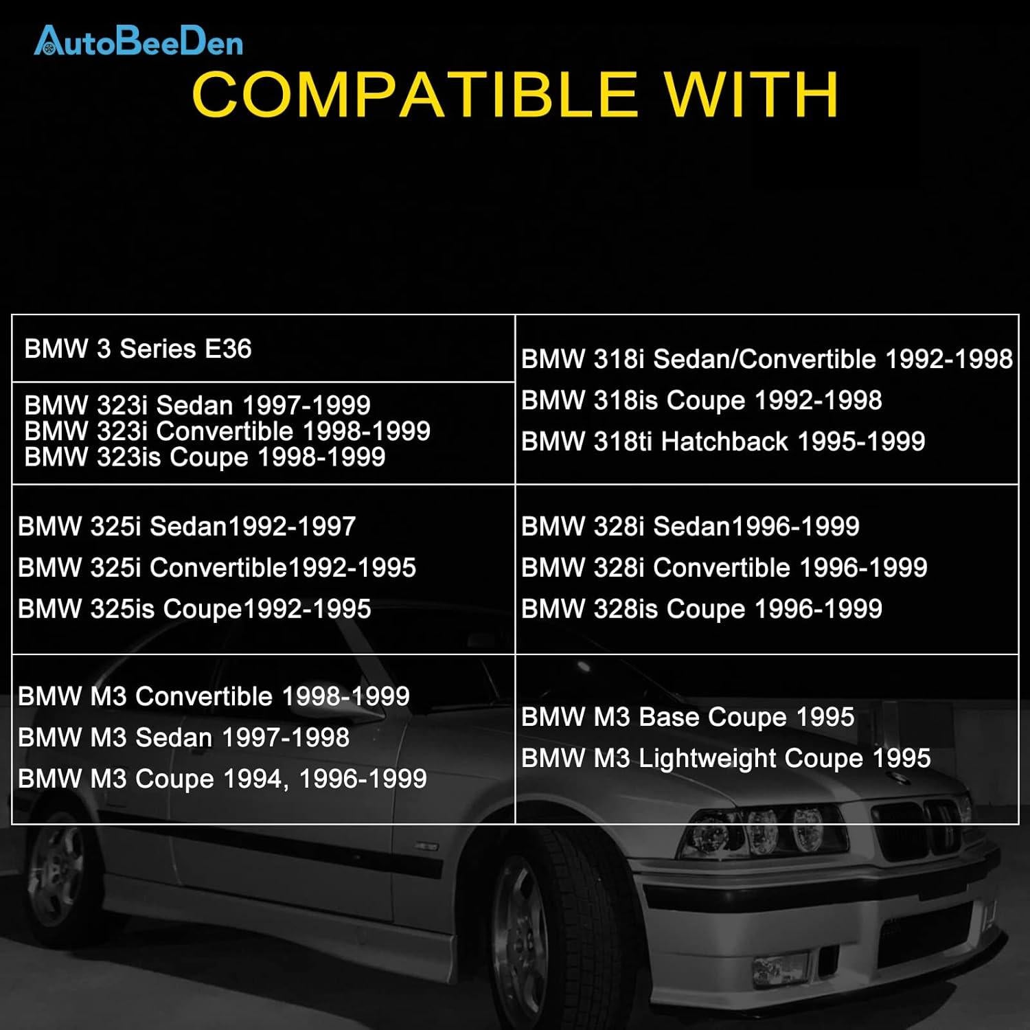 Lámparas Antiniebla AutoBeeDen H1 para BMW E36 1992-1999