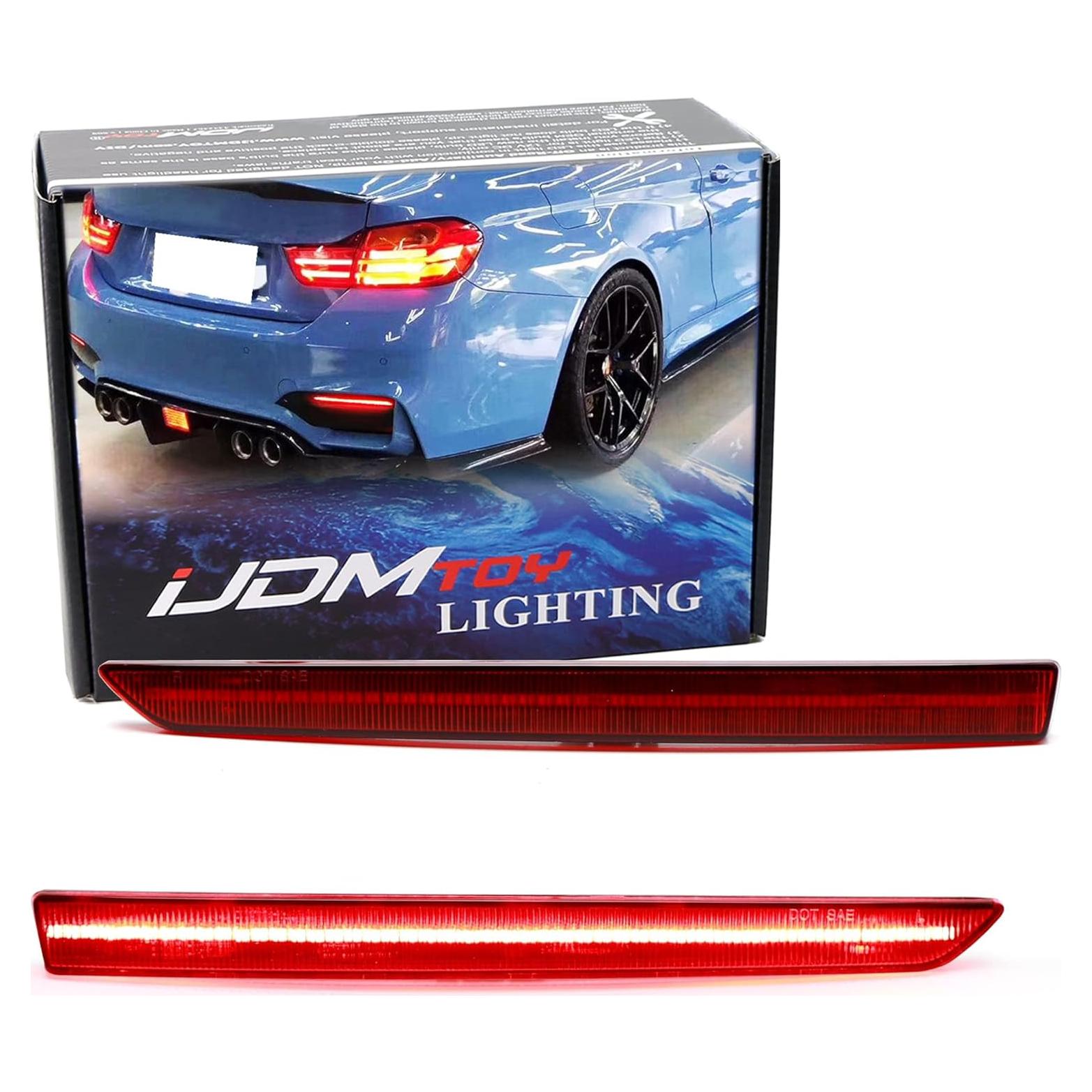 Luz Reflectora LED iJDMTOY Roja para Parachoques BMW M3 M4