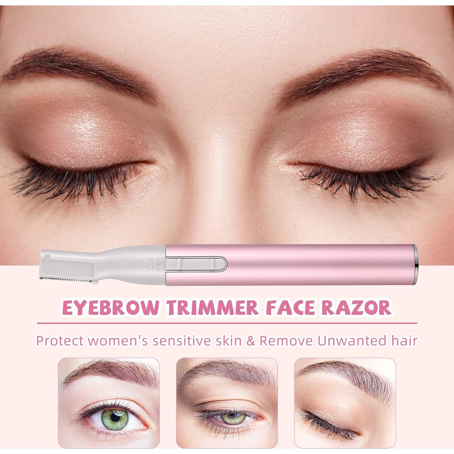 Afeitadora Eléctrica de Cejas Chumia Mini Rosa y Negro