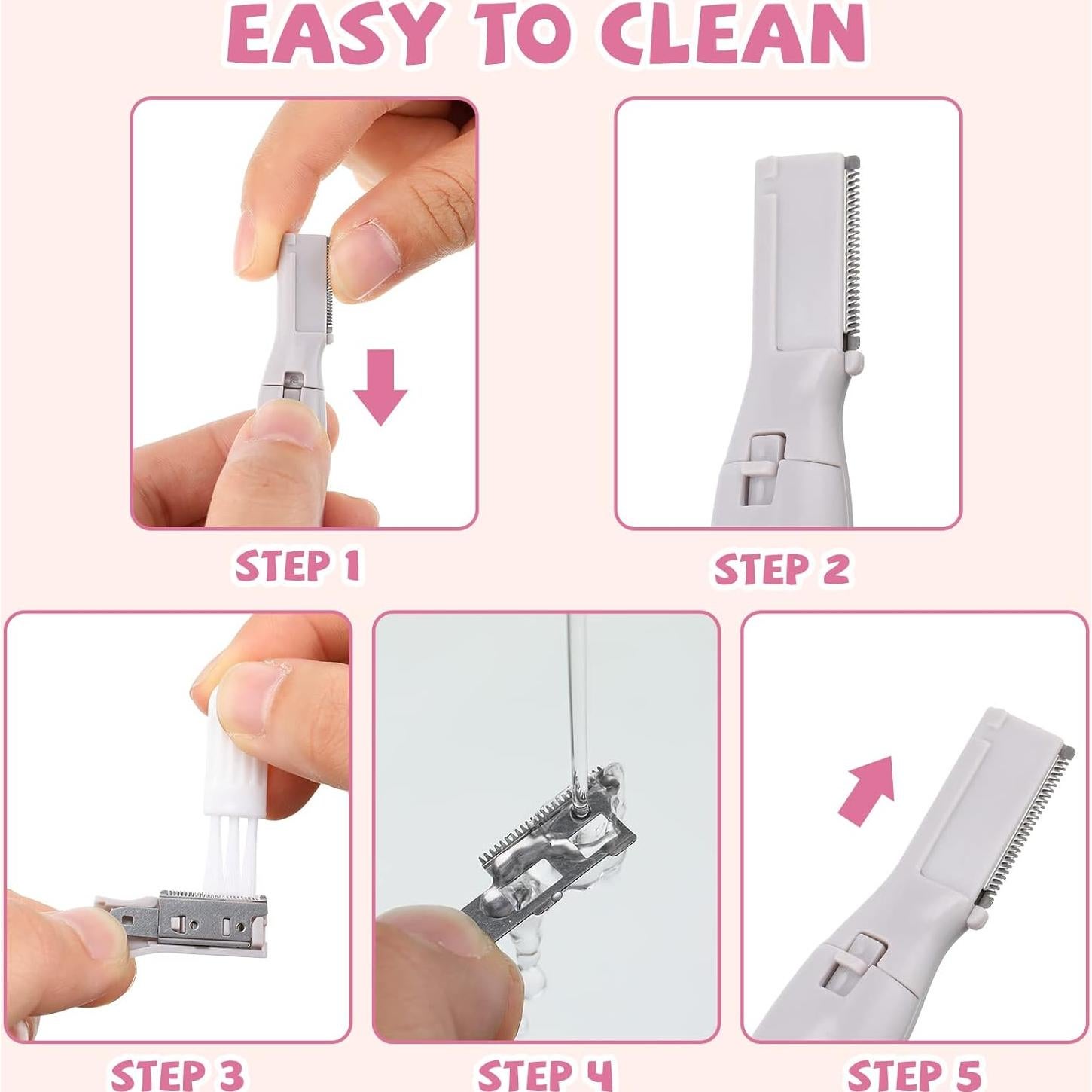 Afeitadora Eléctrica de Cejas Chumia Mini Rosa y Negro