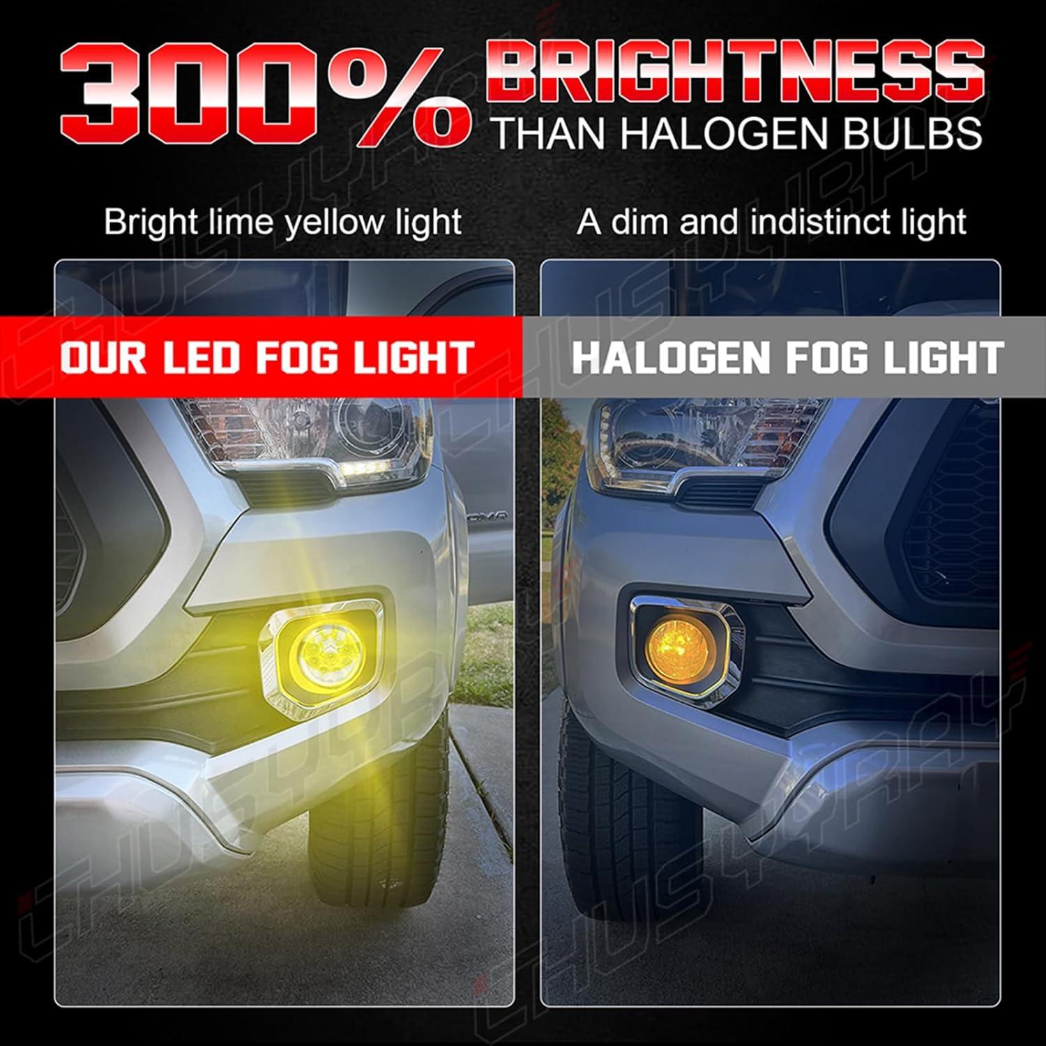 Luces Antiniebla LED Amarillas CHUSYYRAY para Mitsubishi Lancer 2015-2017