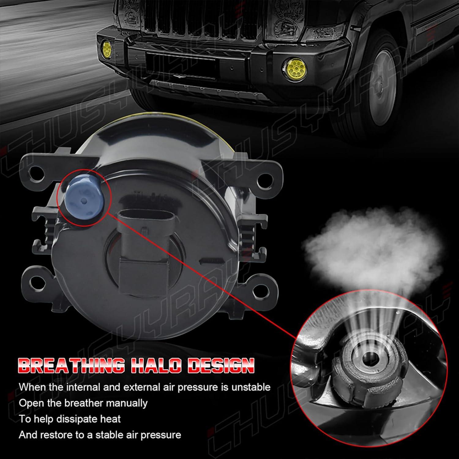 Luces Antiniebla LED Amarillas CHUSYYRAY para Mitsubishi Lancer 2015-2017