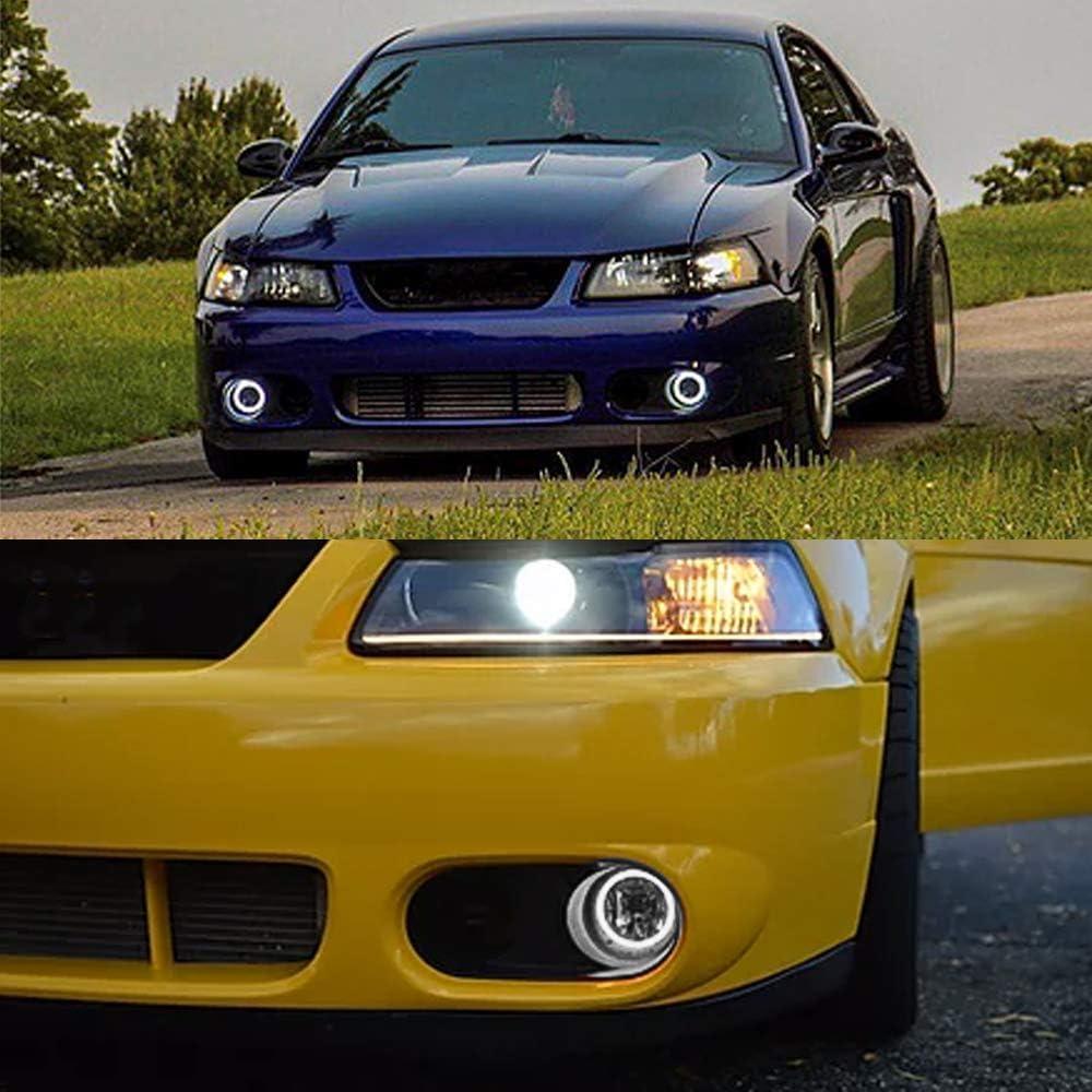 Luces de Niebla Cawanerl con Anillo Halo para Mitsubishi/Subaru