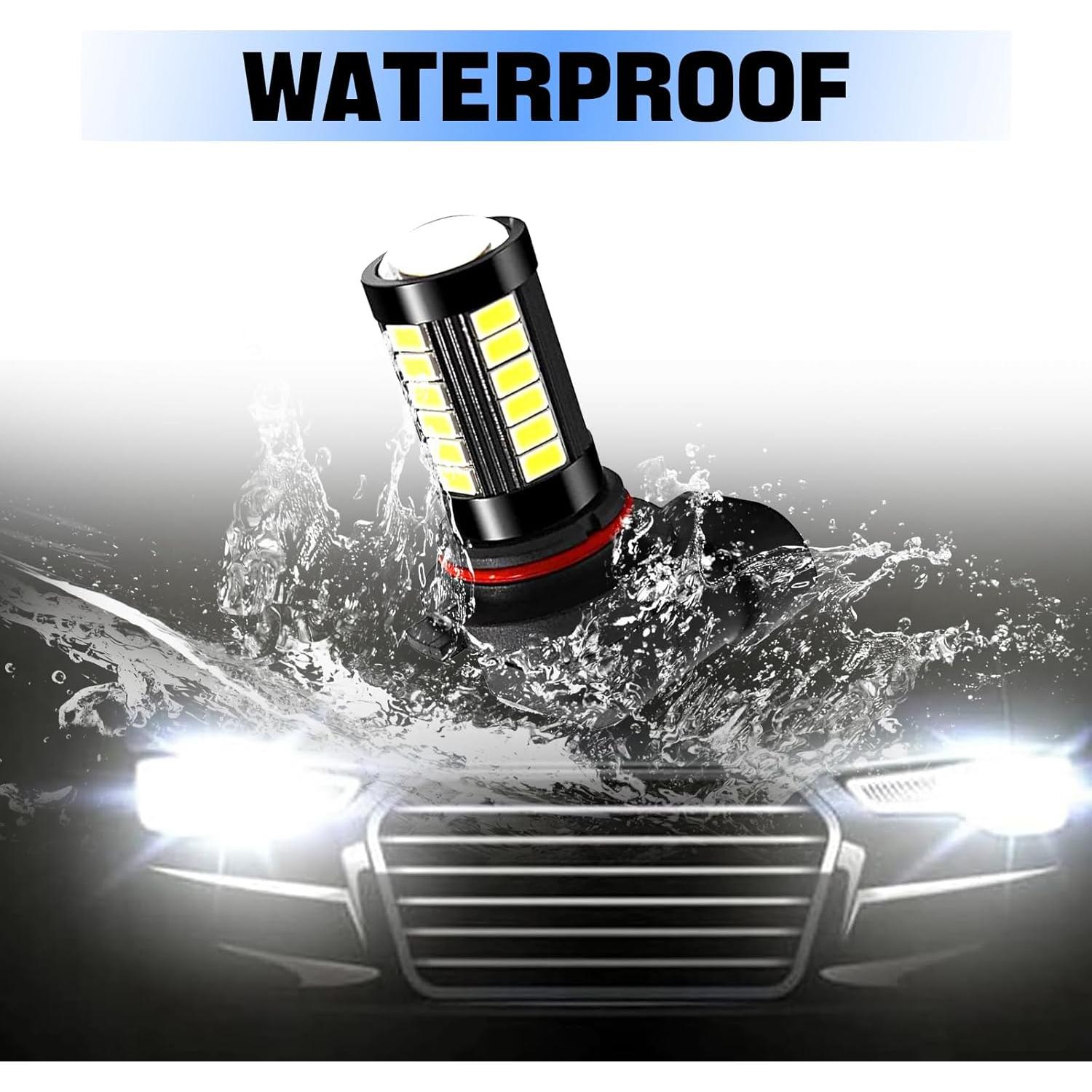 Bombillas Antiniebla LED 9006 FEDOEY 2 PCS 1500 Lúmenes Blanco