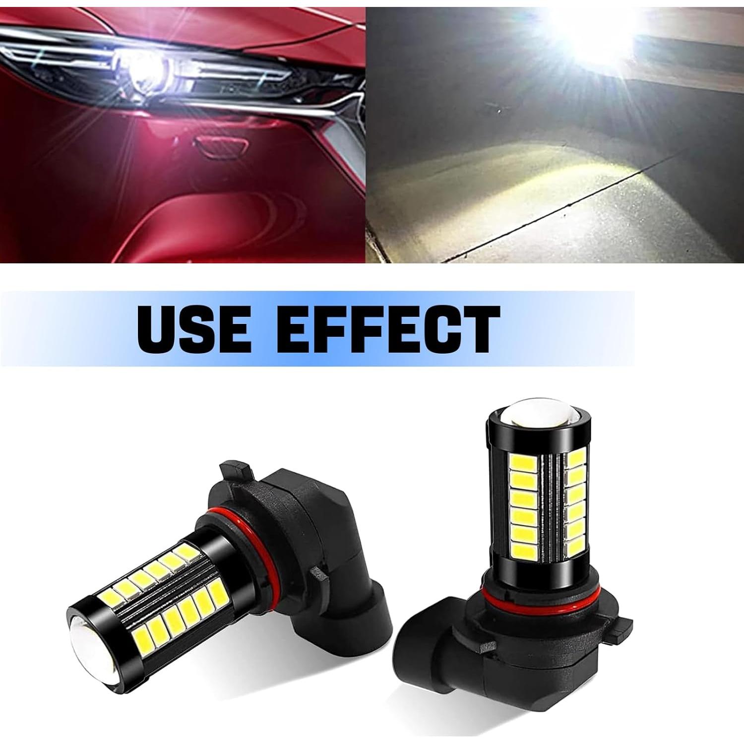 Bombillas Antiniebla LED 9006 FEDOEY 2 PCS 1500 Lúmenes Blanco