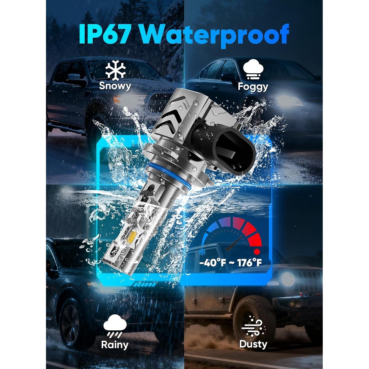 Bombillas 9006 Rimthin 35,000LM 6000K Blanco Frío - 2 Unidades