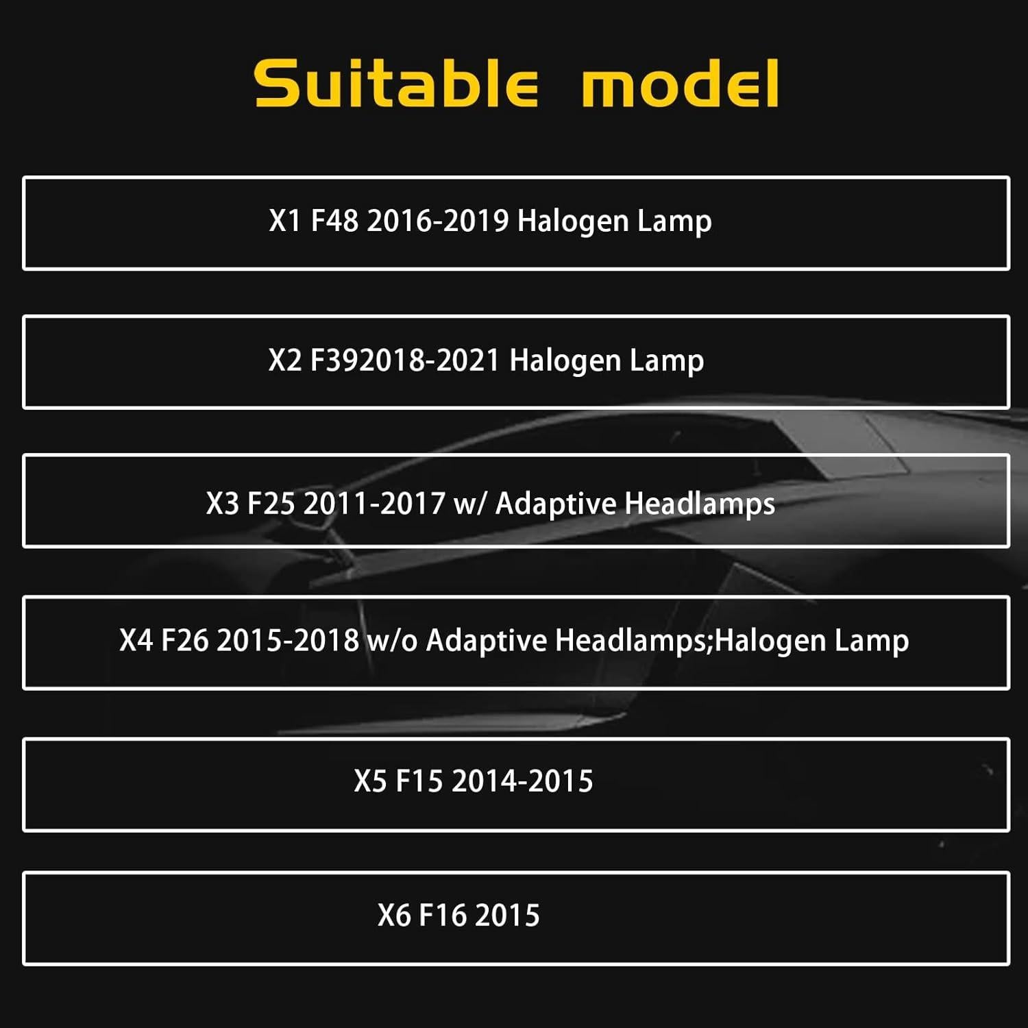 Par de Lámparas de Niebla Delanteras BINB ROAD para BMW