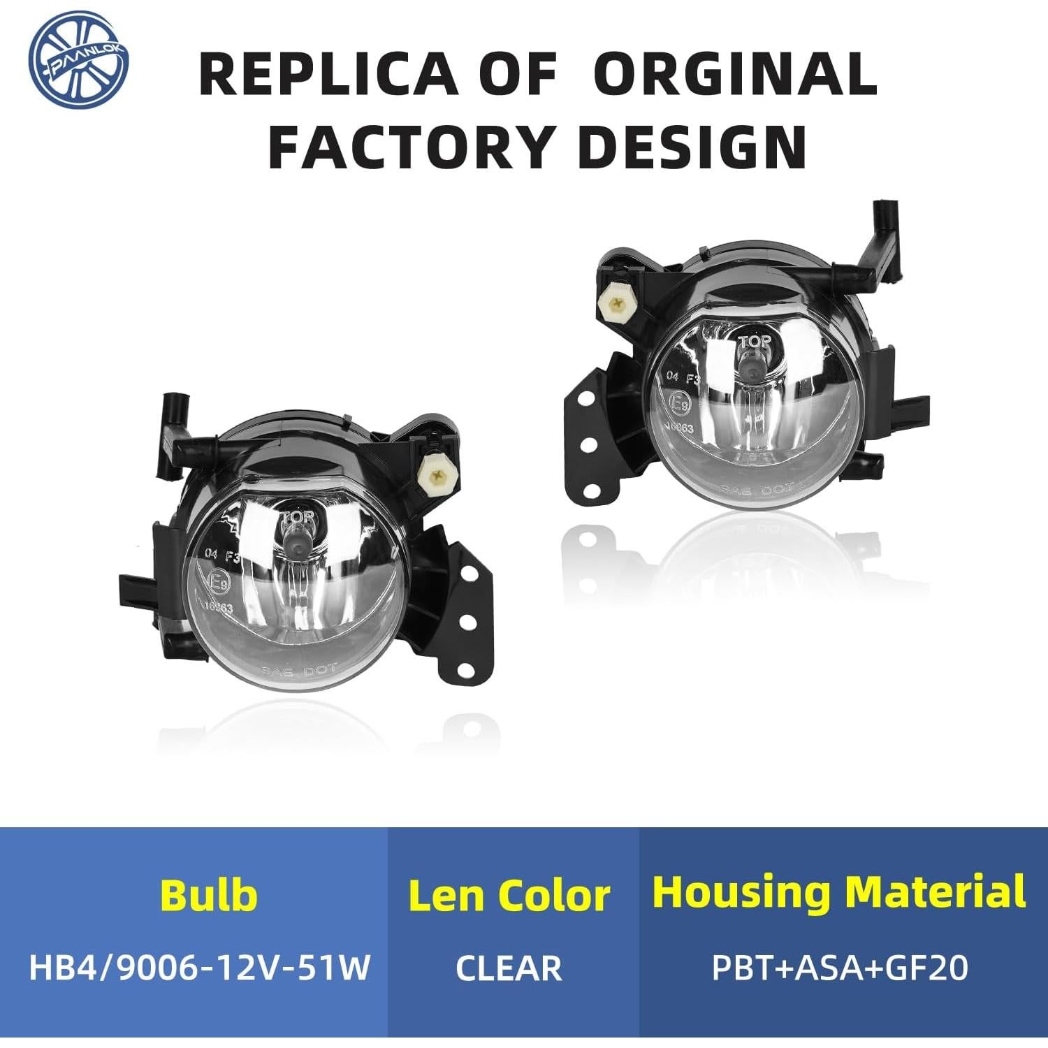Luces Antiniebla PAANLOK para BMW E46 E90 E60 E63 E83 51W