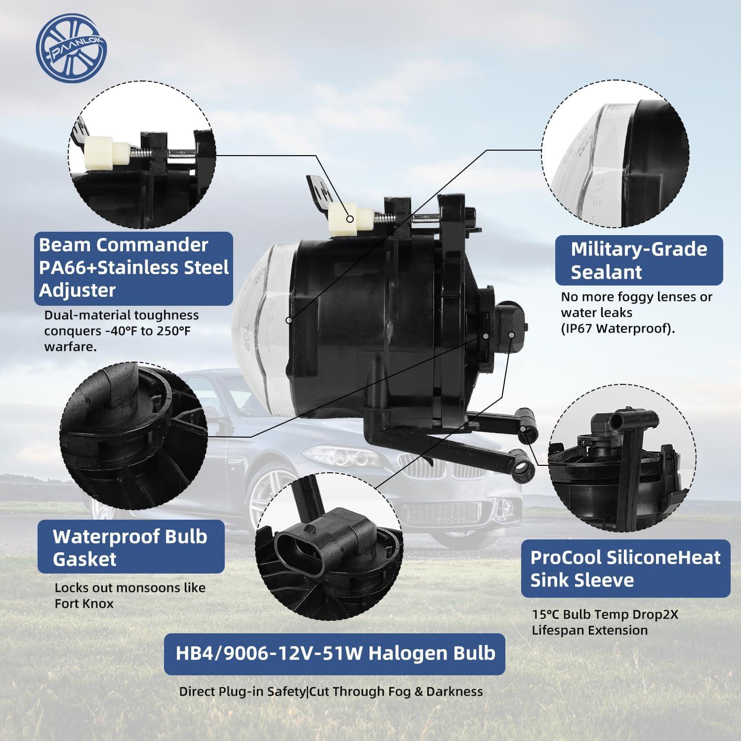 Luces Antiniebla PAANLOK para BMW E46 E90 E60 E63 E83 51W