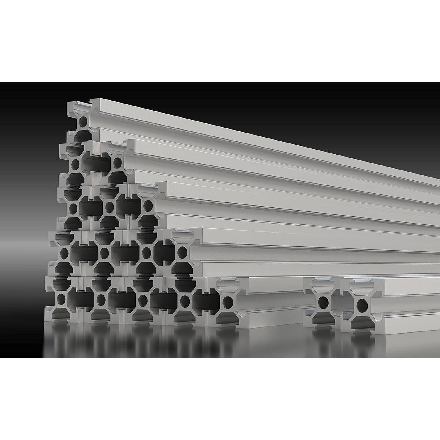 IXGNIJ 10pcs Riel Lineal Aluminio 2020 1220mm Plata