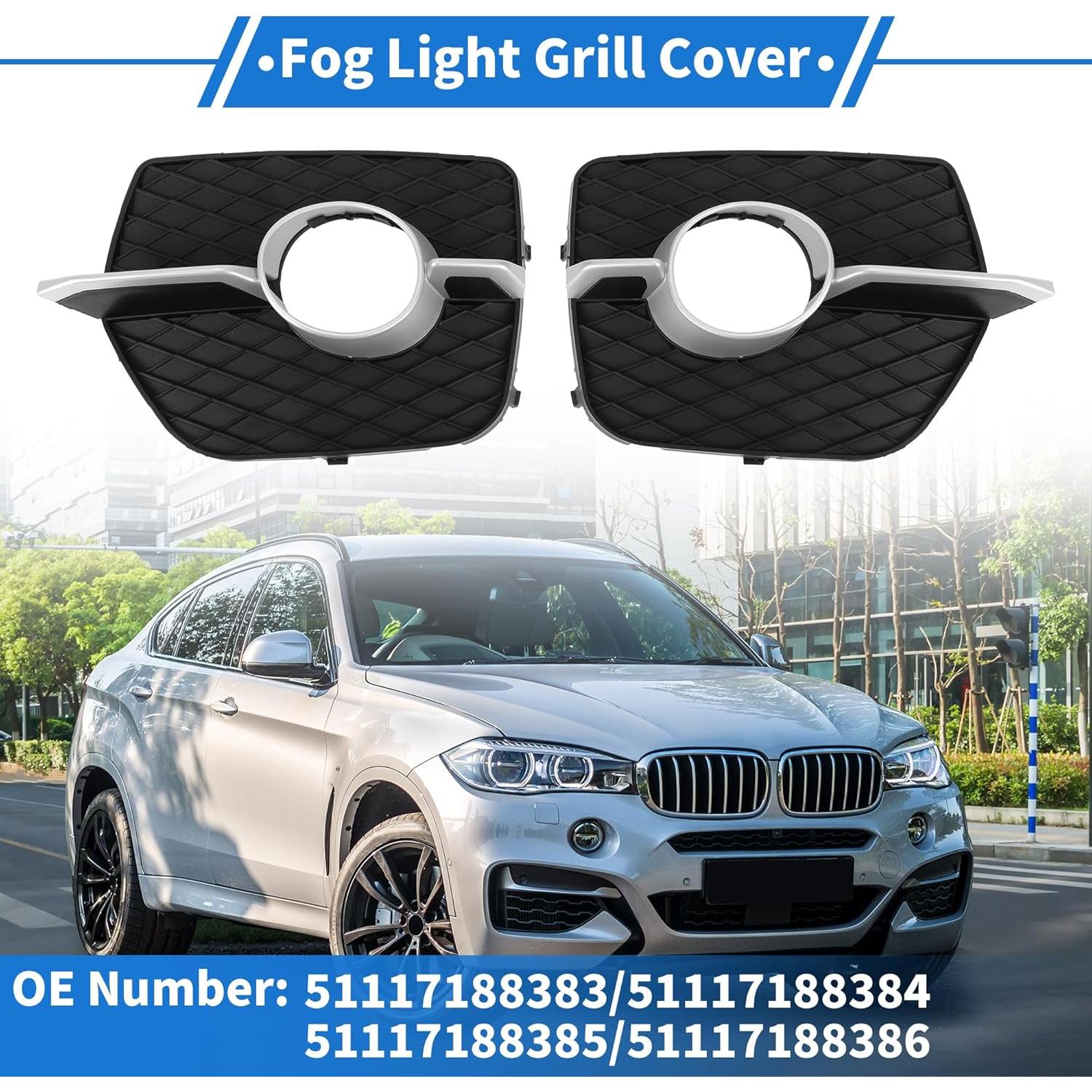 Juego de Rejilla de Luz Antiniebla VekAuto para BMW X6 2008-2014