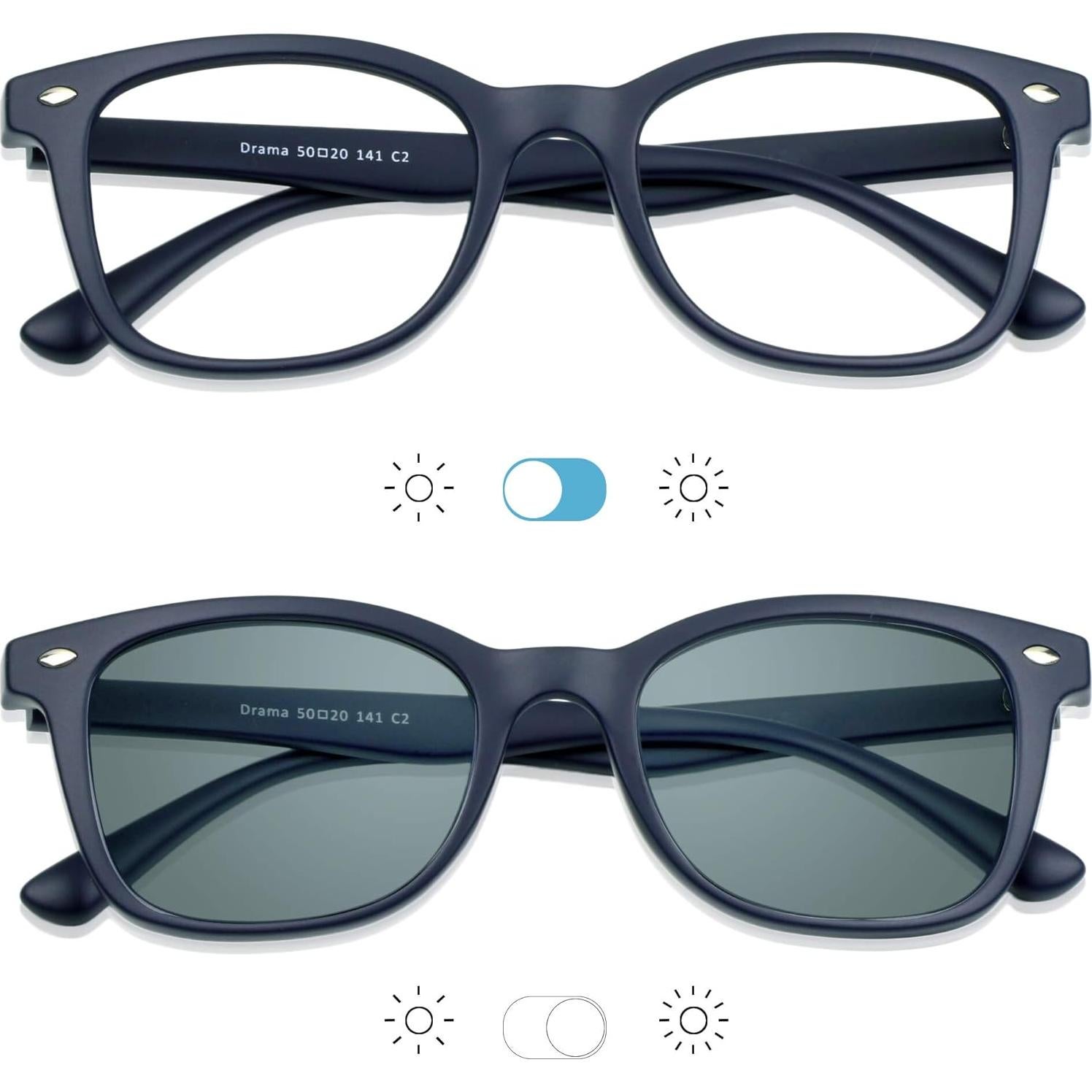 Gafas bloqueadoras luz azul YEIN Drama gris fotocromáticas