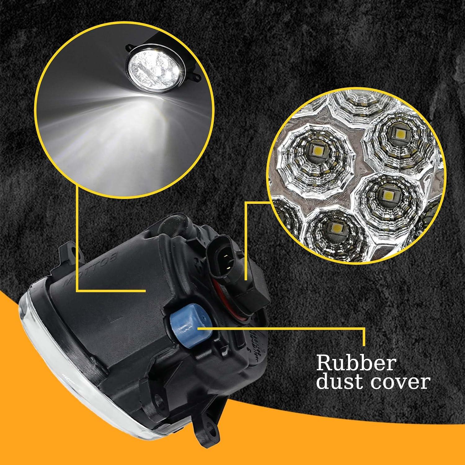 Conjunto de Faros Antiniebla LED WFHQSM Izquierda y Derecha 55W