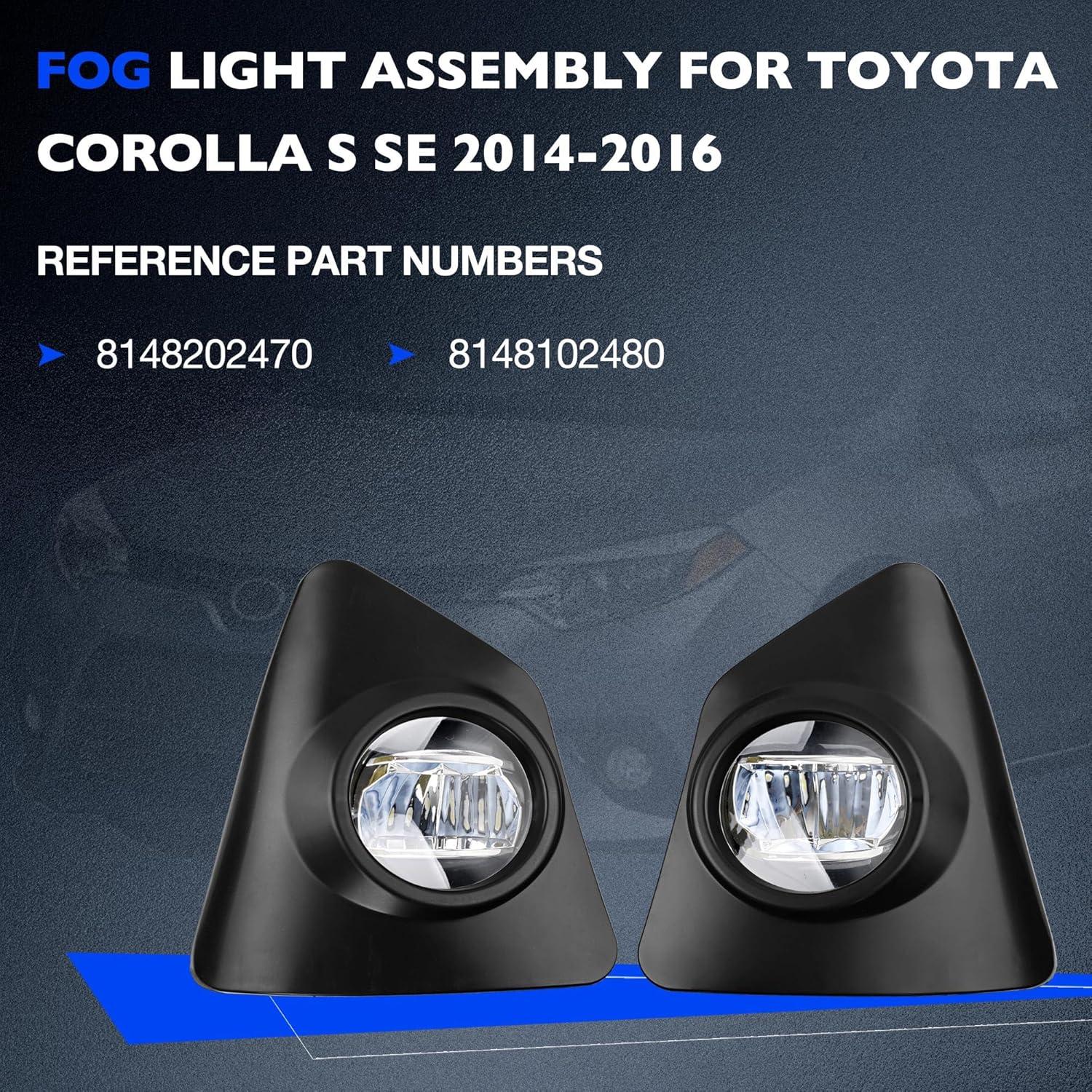 Luces Antiniebla LED Misakomo para Toyota Corolla S SE 2014-2016