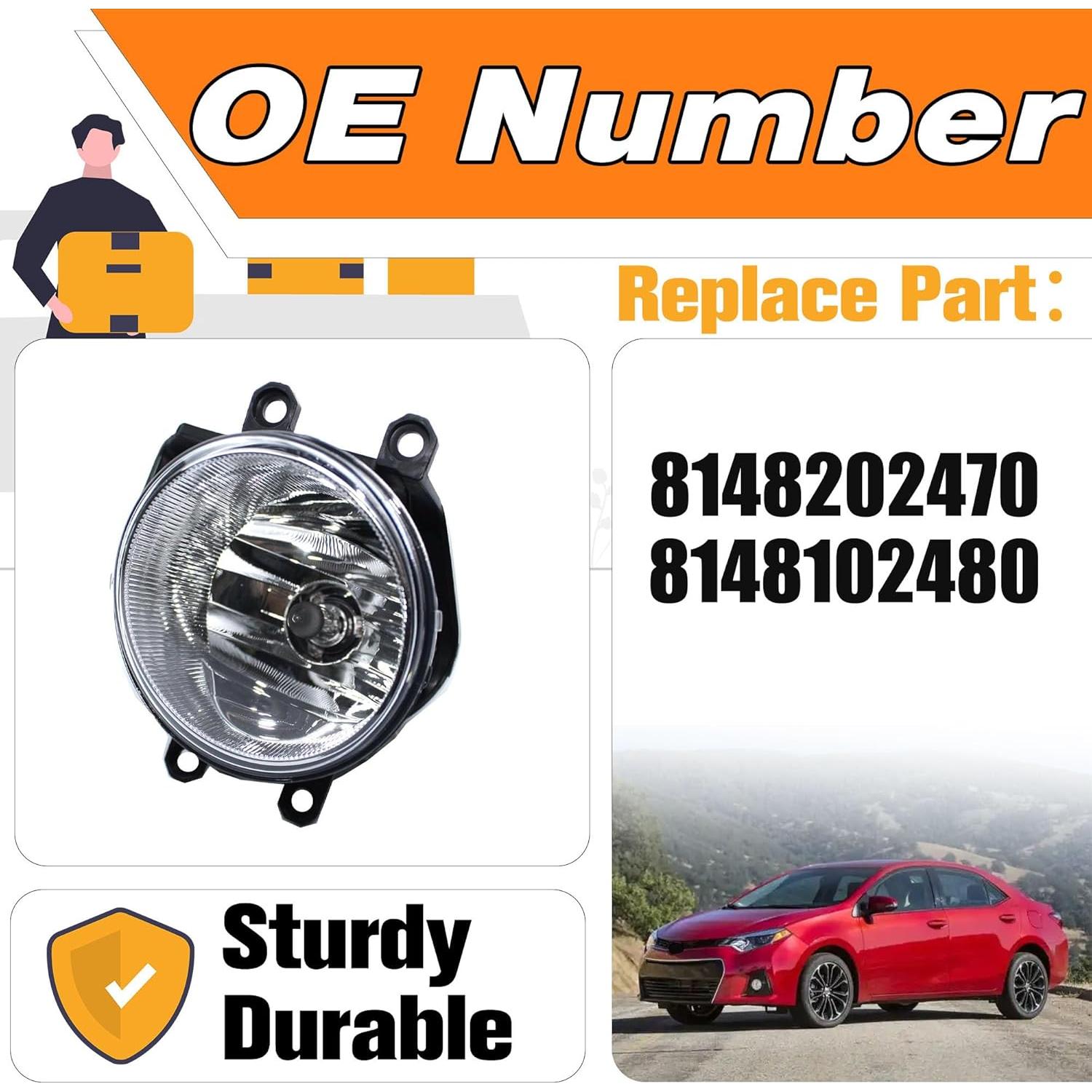 Luces Antiniebla LEVANLIGHT para Toyota Corolla 2014-2016