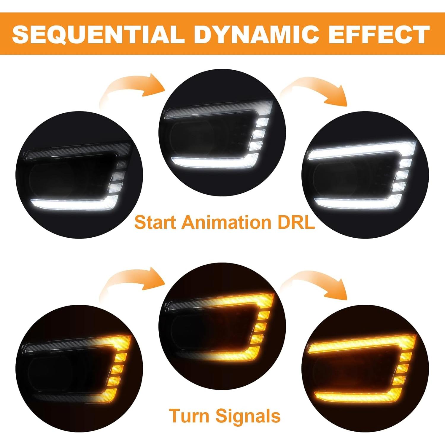 Luces LED Diurnas y Antiniebla TBHOO para Toyota Tacoma 2012-2015