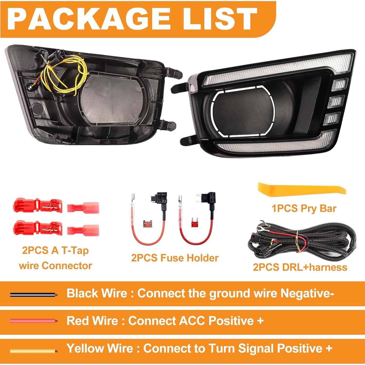 Luces LED Diurnas y Antiniebla TBHOO para Toyota Tacoma 2012-2015