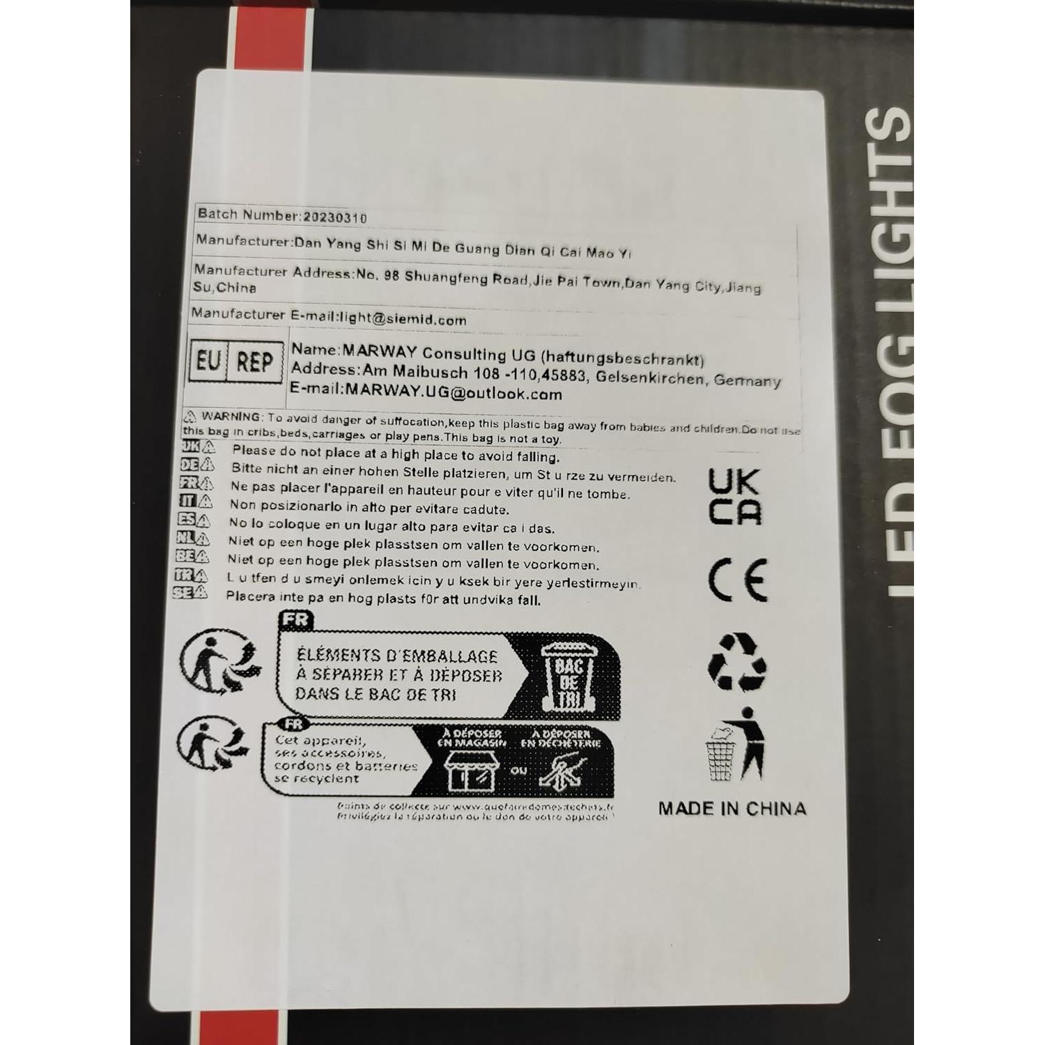 Luces Antiniebla LED SIEMID para Suzuki 2001-2021, 10W