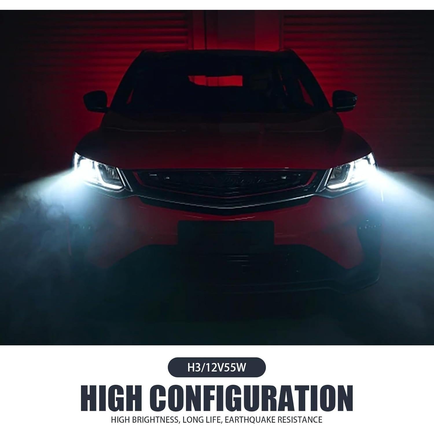 Pack 2 Bombillas Halógenas H3 Gseigvee 12V 55W Blanco