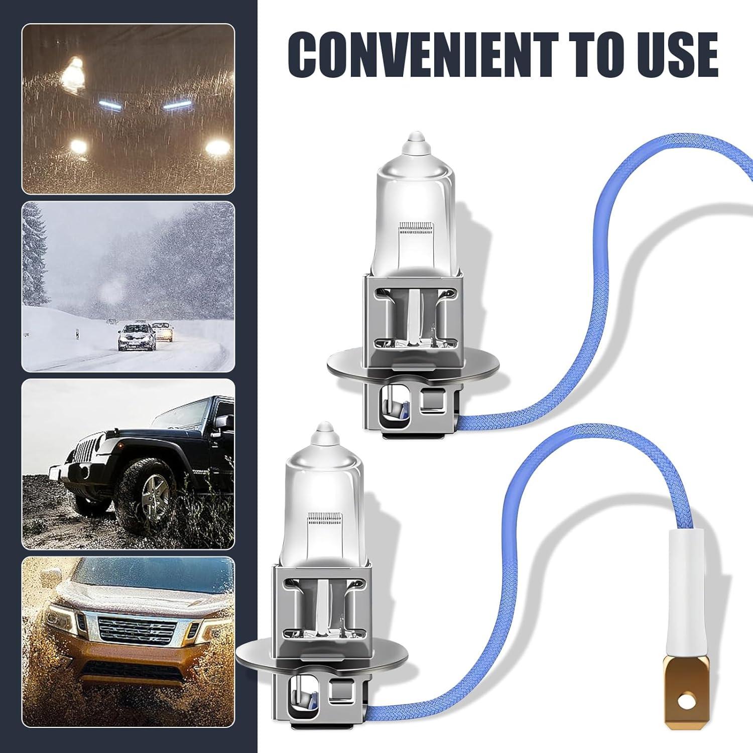 Pack 2 Bombillas Halógenas H3 Gseigvee 12V 55W Blanco