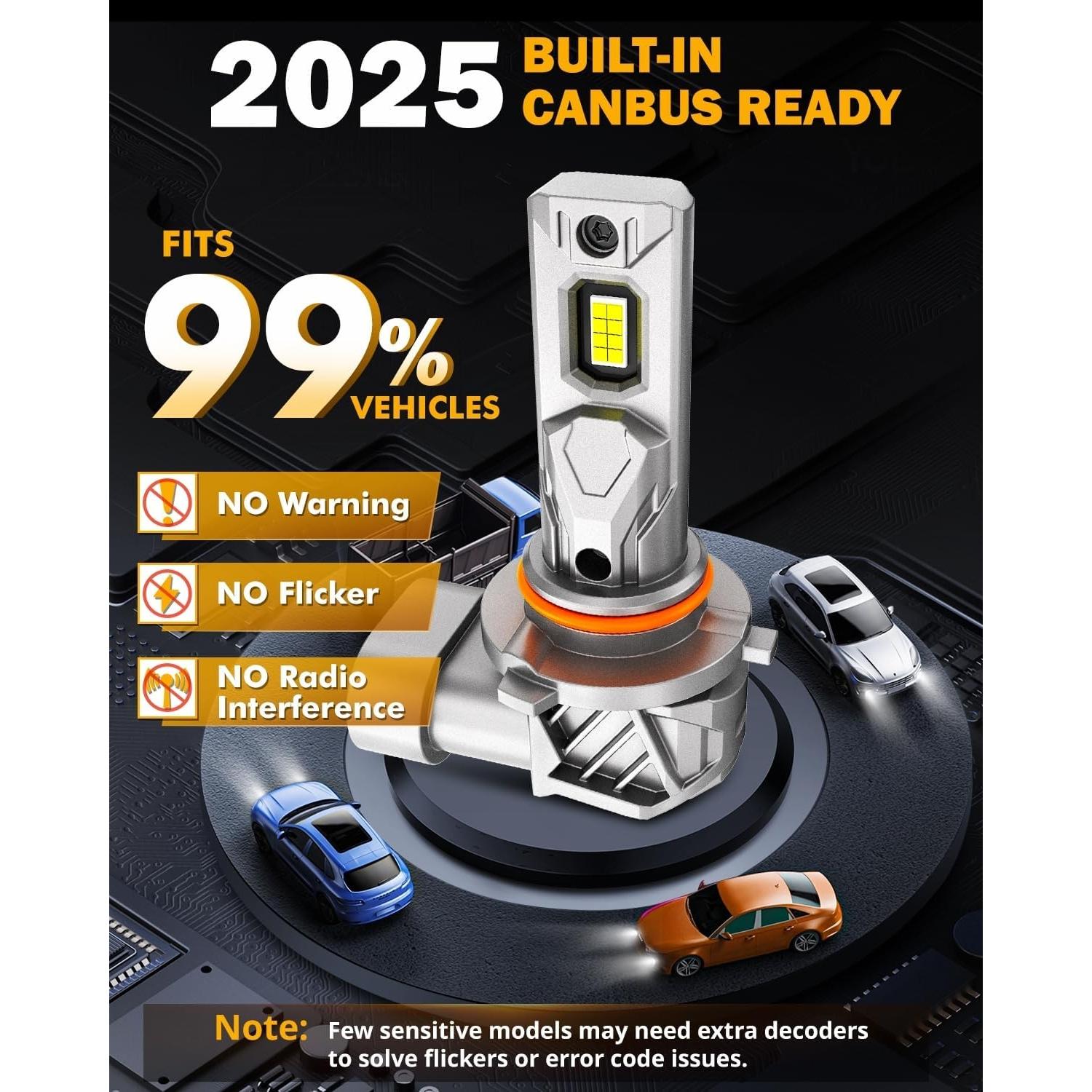 Luces de Niebla Auxbeam 9005 9006 6500K Sin Ventilador