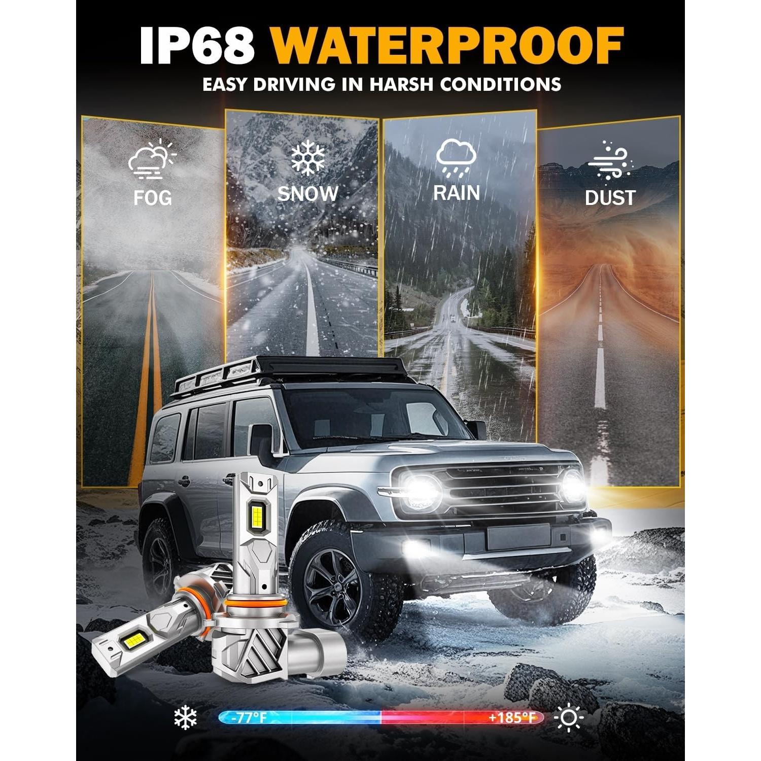 Luces de Niebla Auxbeam 9005 9006 6500K Sin Ventilador