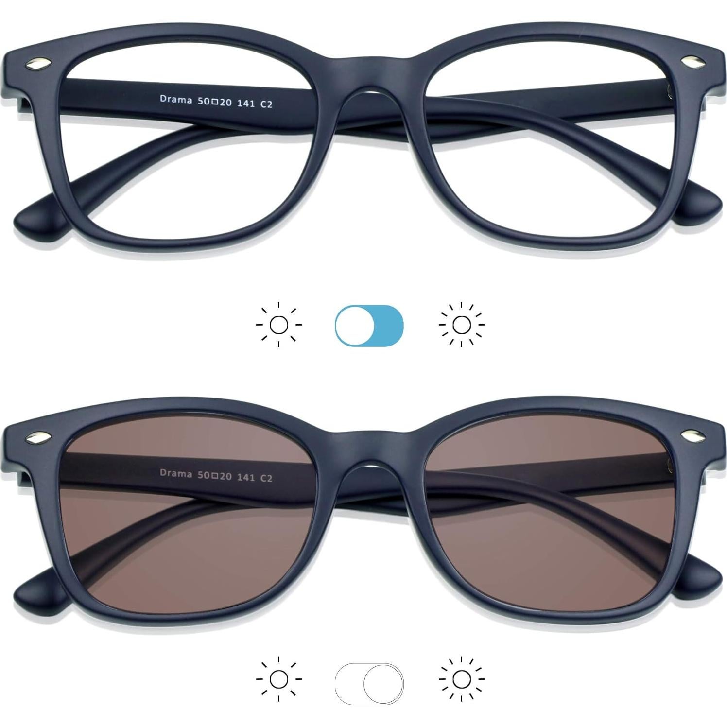 Gafas bloqueadoras luz azul YEIN modelo Drama 2.5x marrón