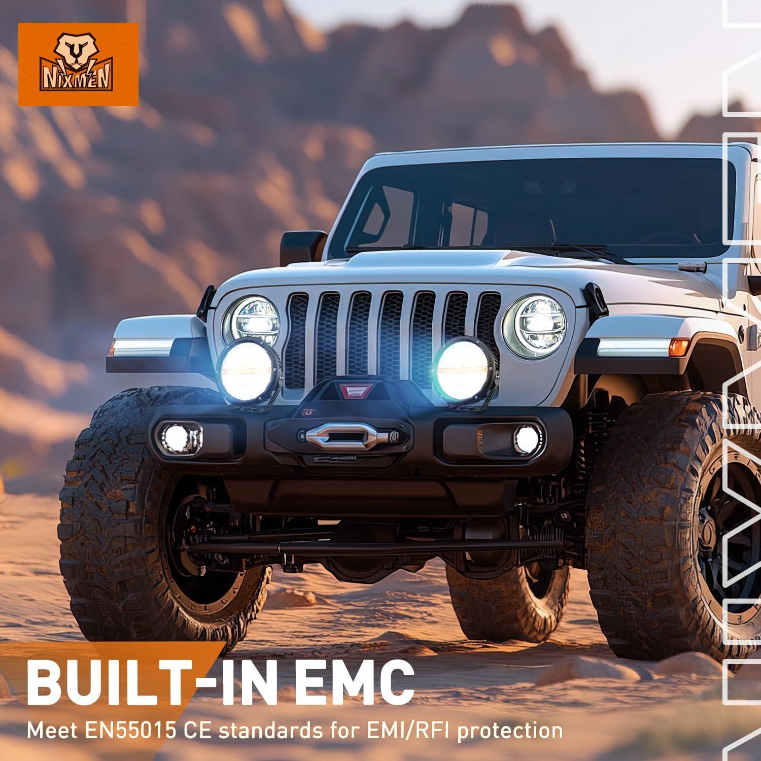 Luces LED Offroad Nilight 7 Pulgadas 90W DRL Ámbar 2PCS