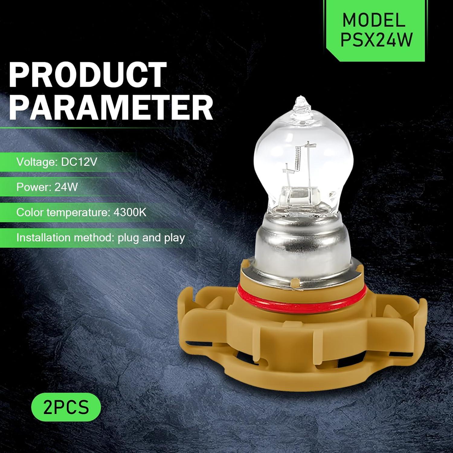 Paquete de 2 Bombillas Halógenas PSX24W para Automóvil - Pinflaw