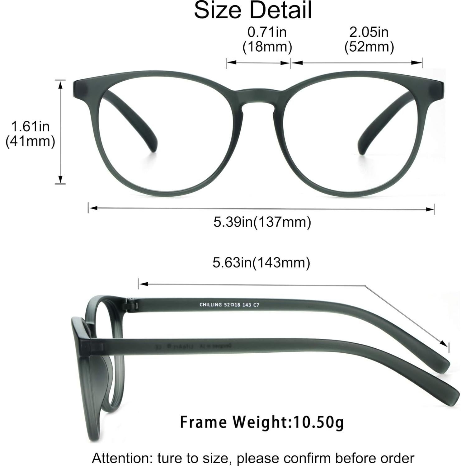 Gafas de bloqueo luz azul YEIN modelo Chilling 1.5x marrón