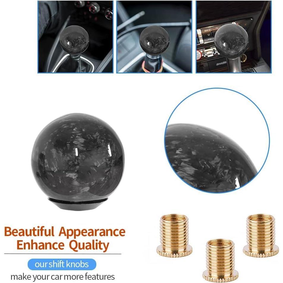 Perilla de Cambio Muge Racing Fibra de Carbono Esférica 52mm