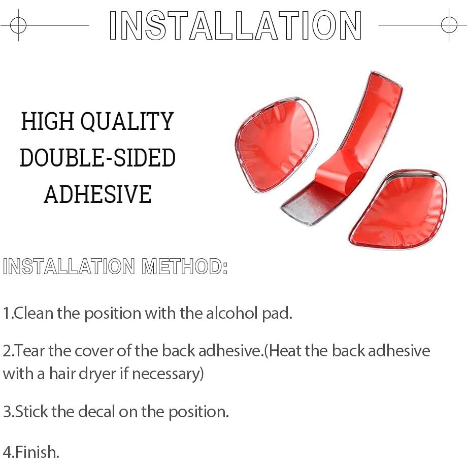 Cubiertas de Pomo de Cambio 1797 para VW Jetta Passat Tiguan Plata - 3 Piezas