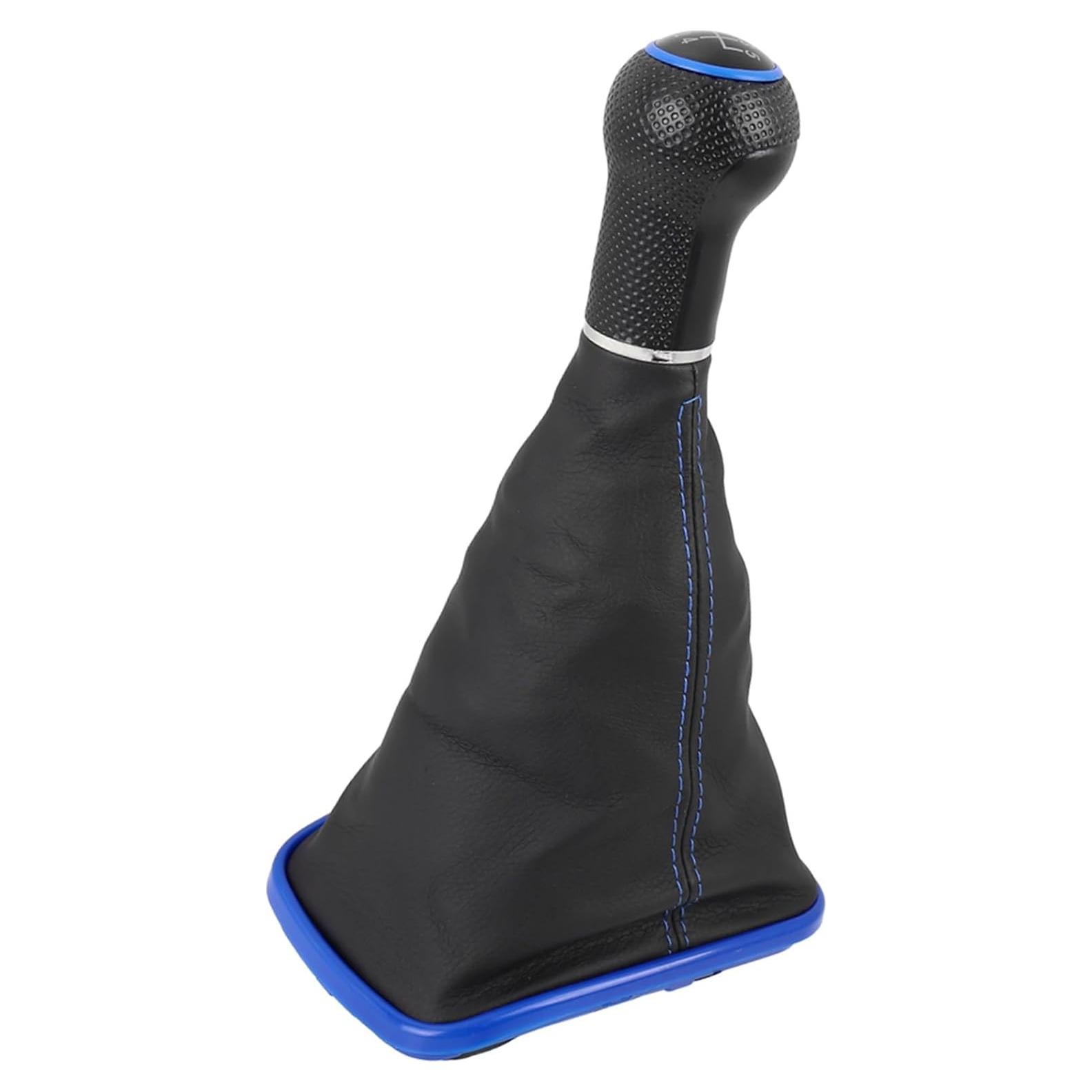 Perilla de Cambio 5 Velocidades TUCKBOLD Azul Cuero PVC 12mm