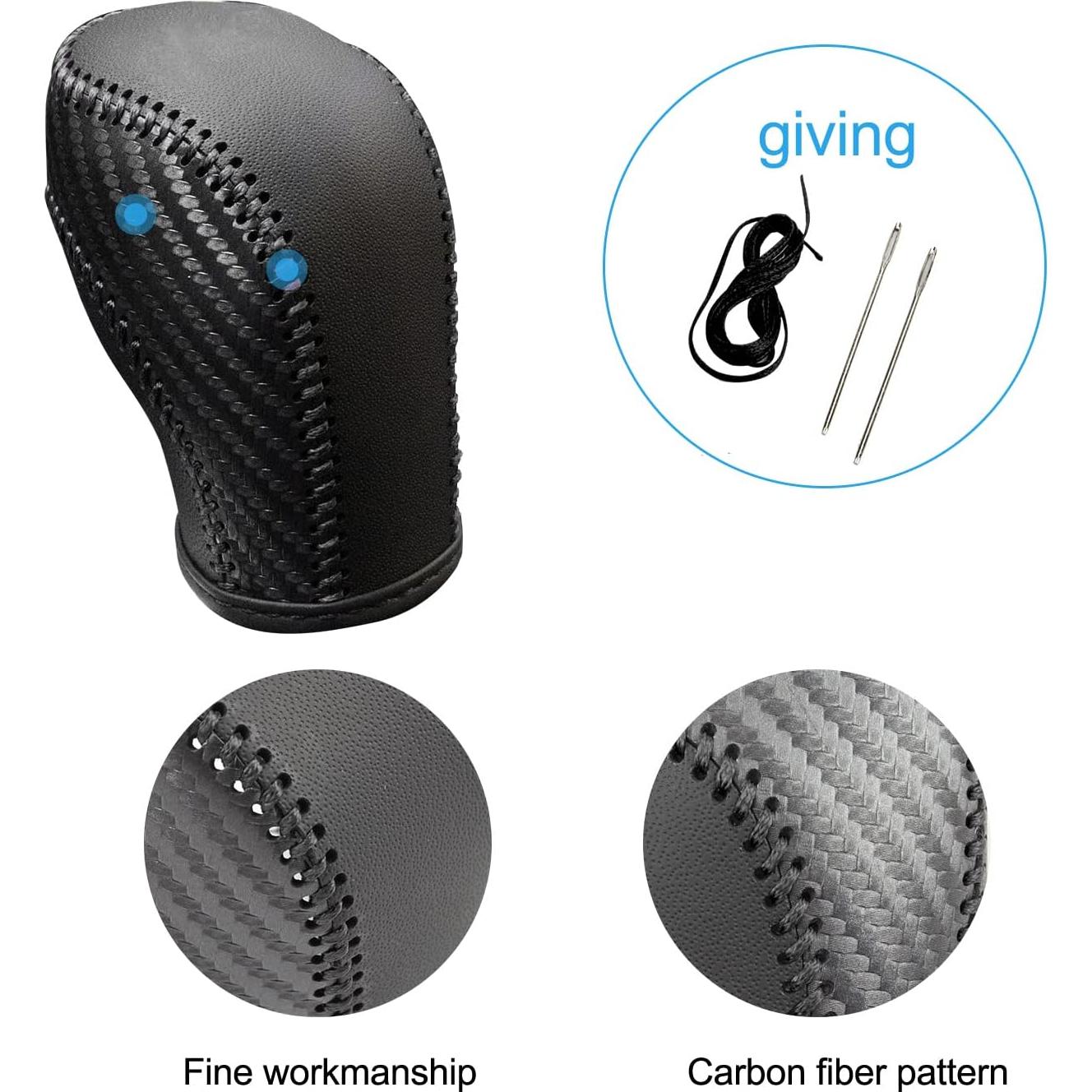 Cubierta de palanca de cambios de cuero JIECHEN para VW 2011-2019