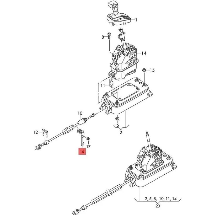 Conector de cable de cambio automático RONTCOS 09G321397A VW Audi