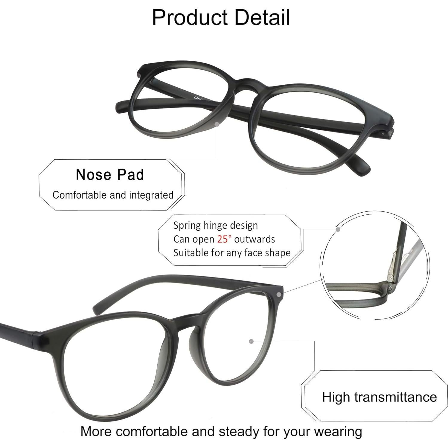 Gafas bloqueadoras luz azul YEIN Chilling gris mate 0.75x