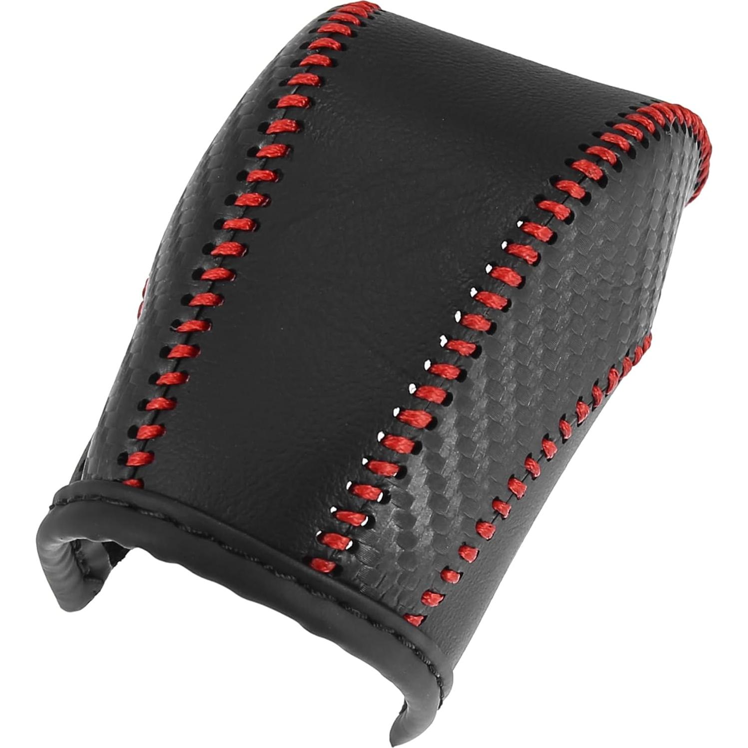 Cubierta de Palanca de Cambios X AUTOHAUX Cuero Sintético Rojo