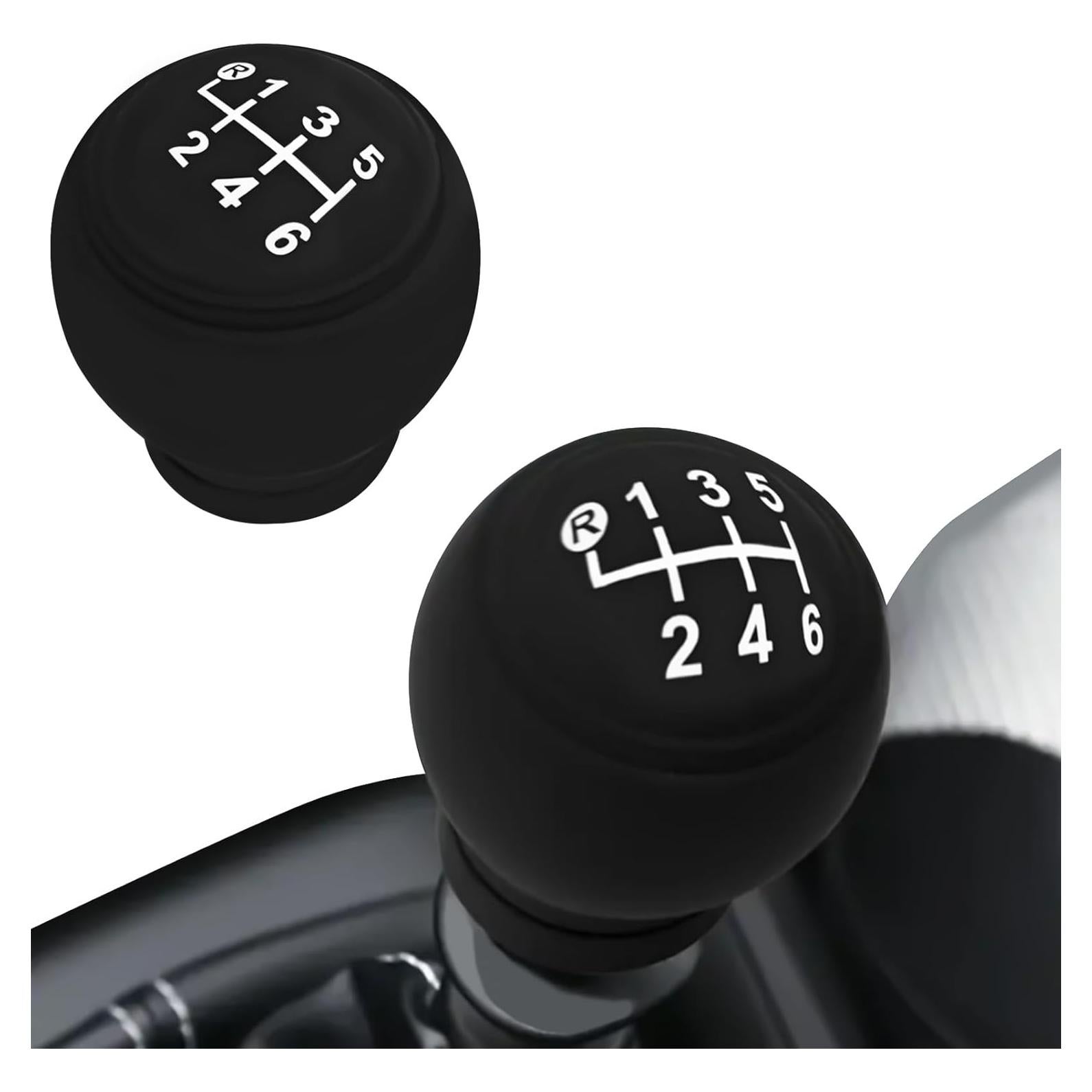 Cubierta de Pomo de Cambio HHZL de Silicona 6 Velocidades Negra