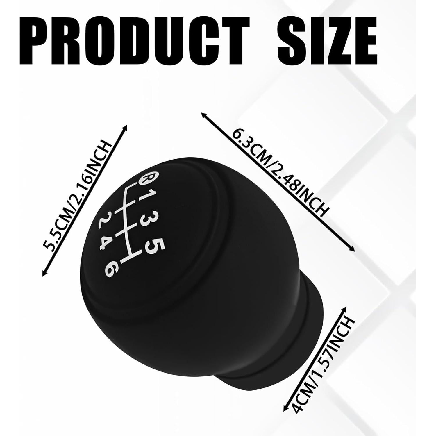 Cubierta de Pomo de Cambio HHZL de Silicona 6 Velocidades Negra