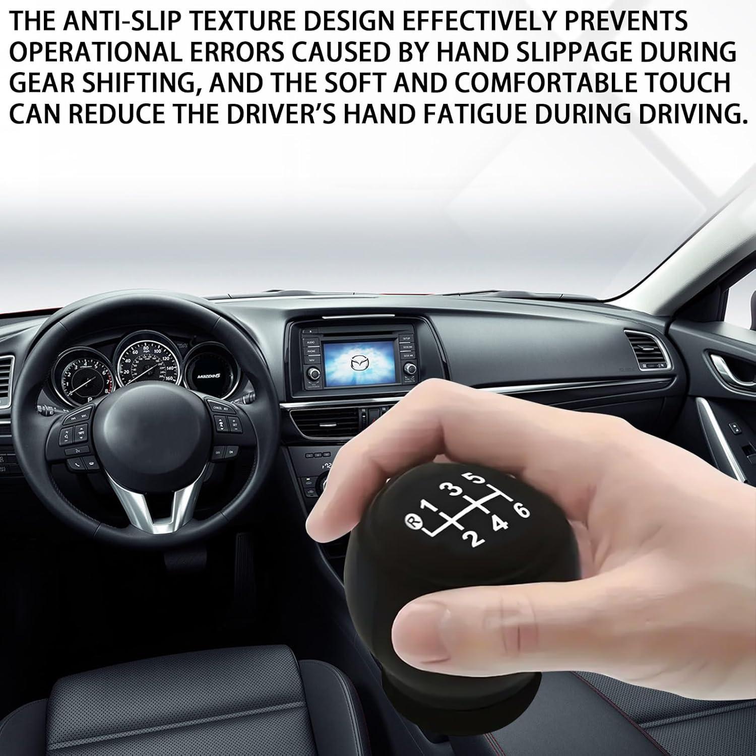 Cubierta de Pomo de Cambio HHZL de Silicona 6 Velocidades Negra