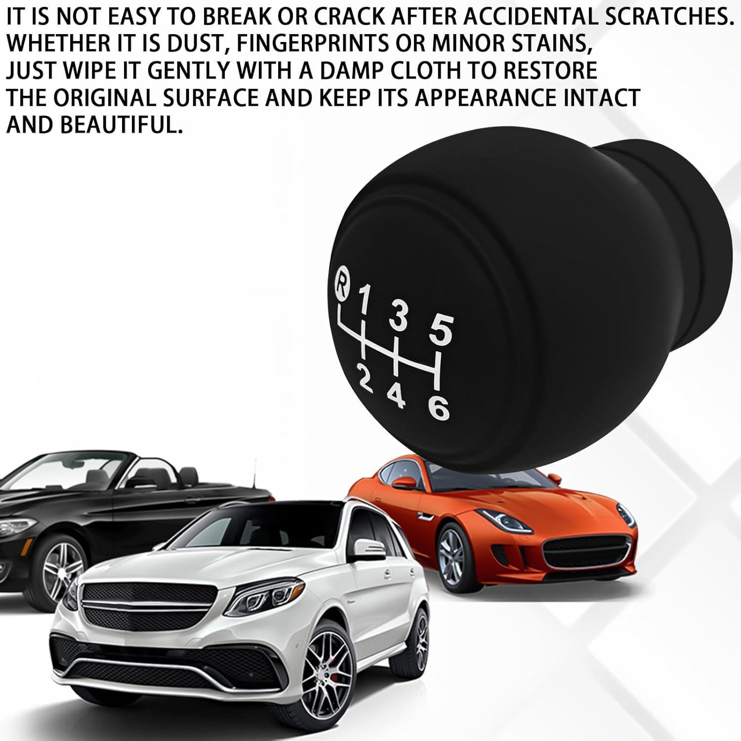 Cubierta de Pomo de Cambio HHZL de Silicona 6 Velocidades Negra