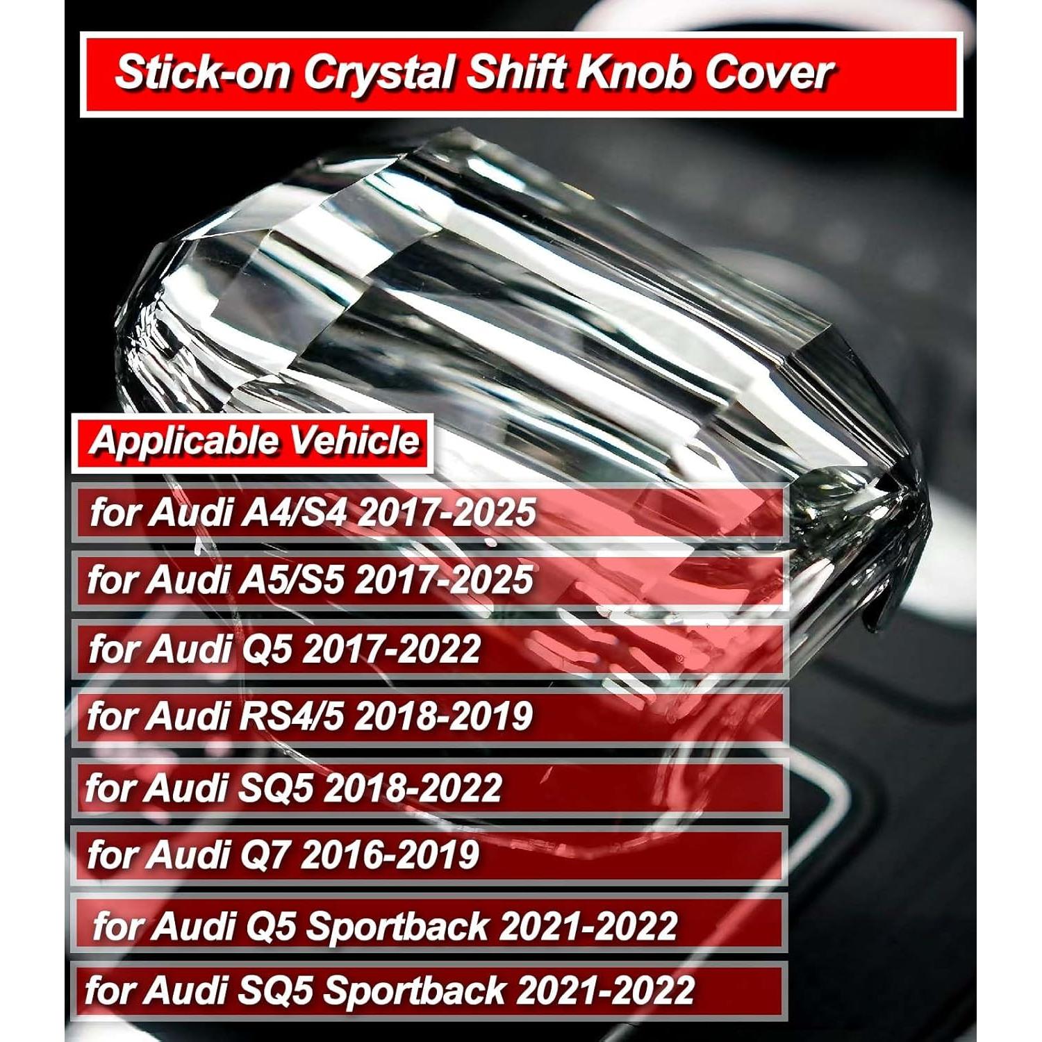 Cubierta de Perilla de Cambio de Cristal Egreat para Audi A4/A5/S4/S5/Q5/Q7