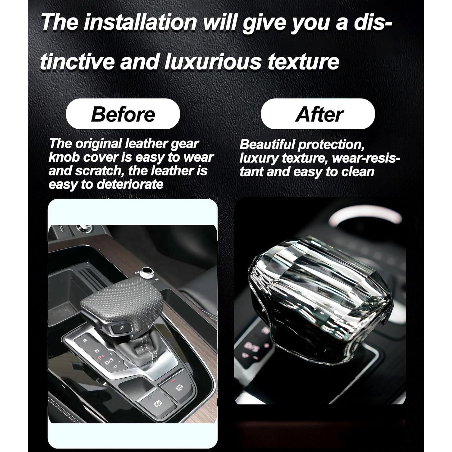 Cubierta de Perilla de Cambio de Cristal Egreat para Audi A4/A5/S4/S5/Q5/Q7