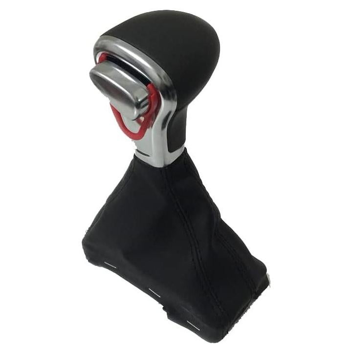 Cubierta de cuero para pomo de cambio Audi A3 A4 A5 A6 Q5 - Negro