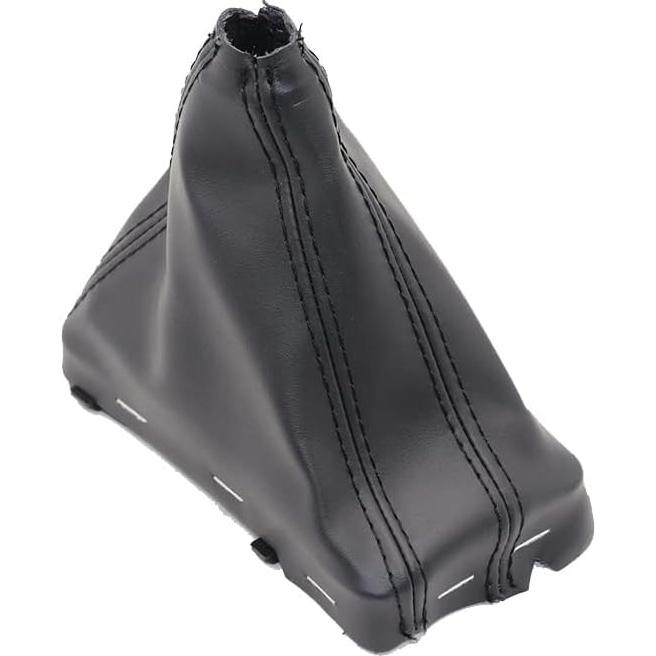 Cubierta de cuero para pomo de cambio Audi A3 A4 A5 A6 Q5 - Negro