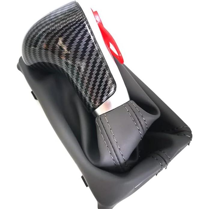 Cubierta de cuero para pomo de cambio Audi A3 A4 A5 A6 Q5 - Negro