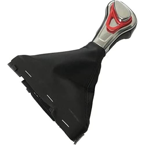 Cubierta de cuero para pomo de cambio Audi A3 A4 A5 A6 Q5 - Negro