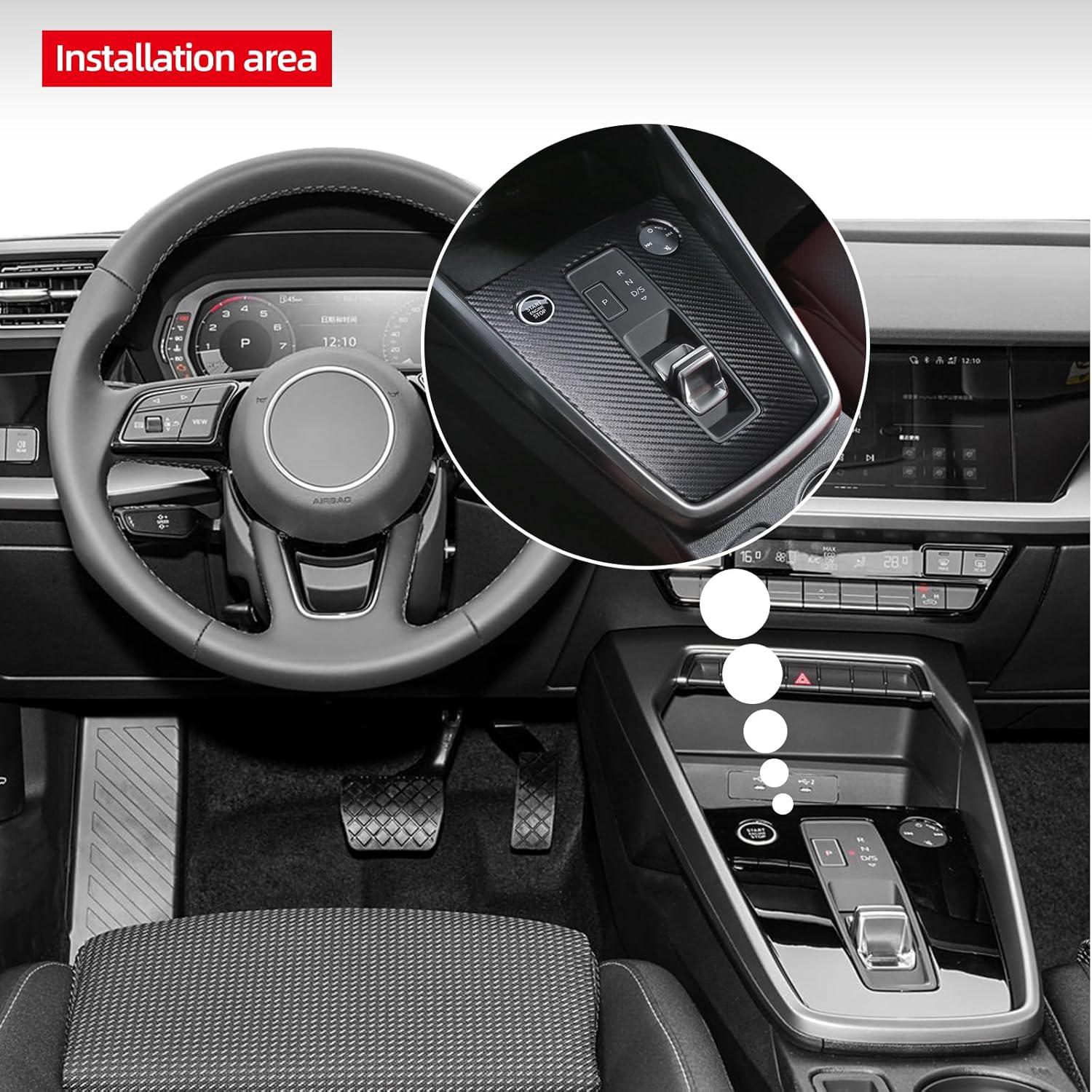 Cubierta Panel Cambio Marchas Audi A3 2021-2025 BETTERHUMZ Carbono