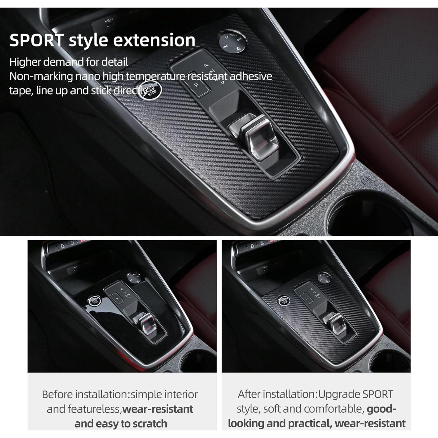 Cubierta Panel Cambio Marchas Audi A3 2021-2025 BETTERHUMZ Carbono