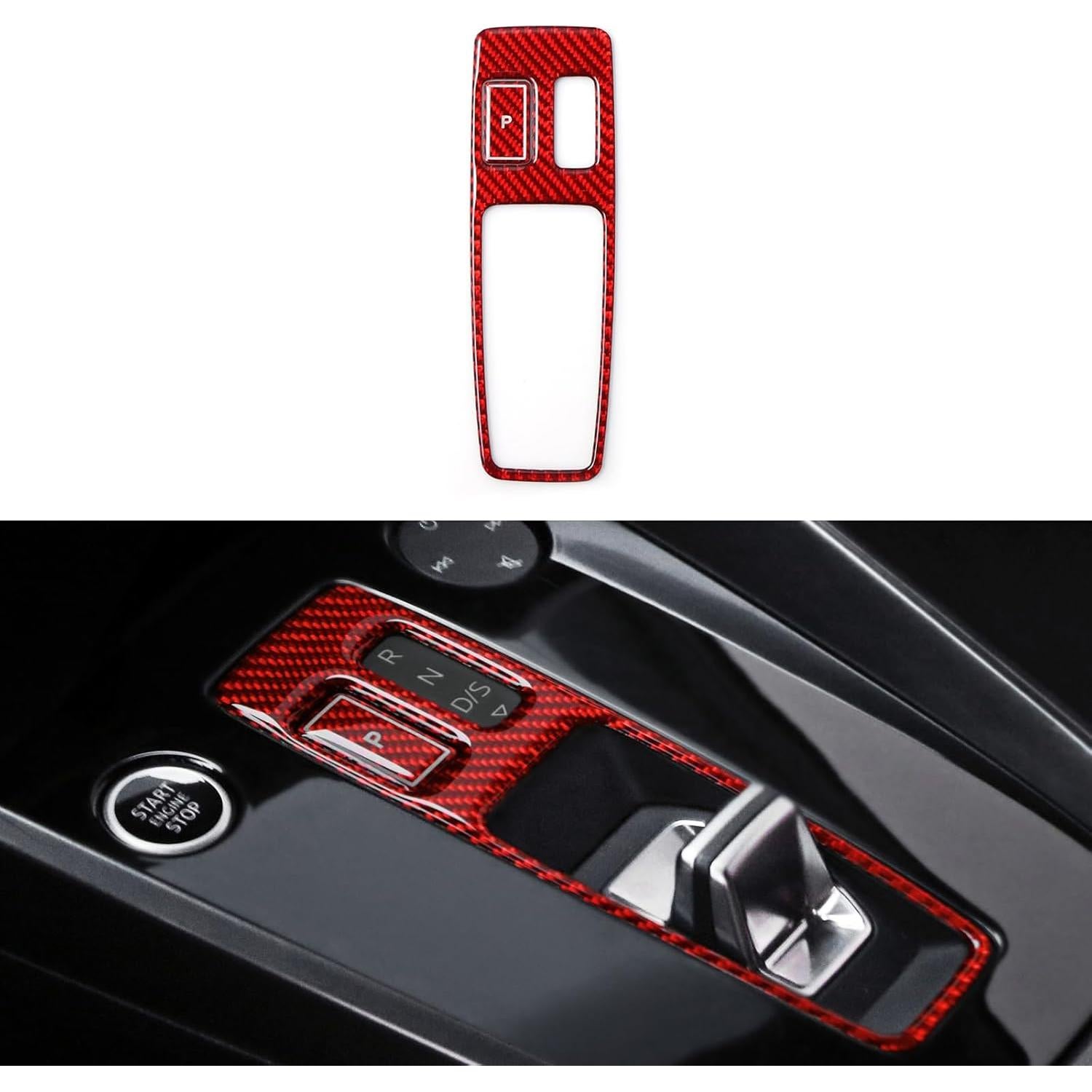 Cubierta Botón Cambio Fibra Carbono BETTERHUMZ Audi A3 2021-2025